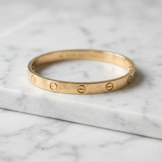 Love bracelet, yellow gold