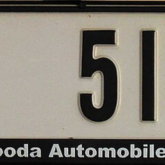 Single-digit number plate